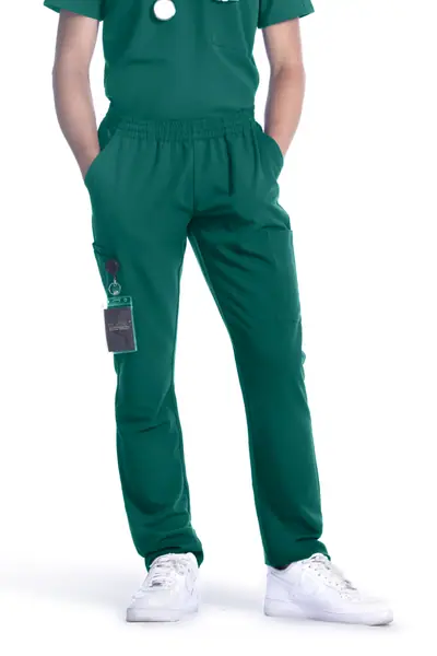 Unisex Fit Pant in Hunter Green, front view